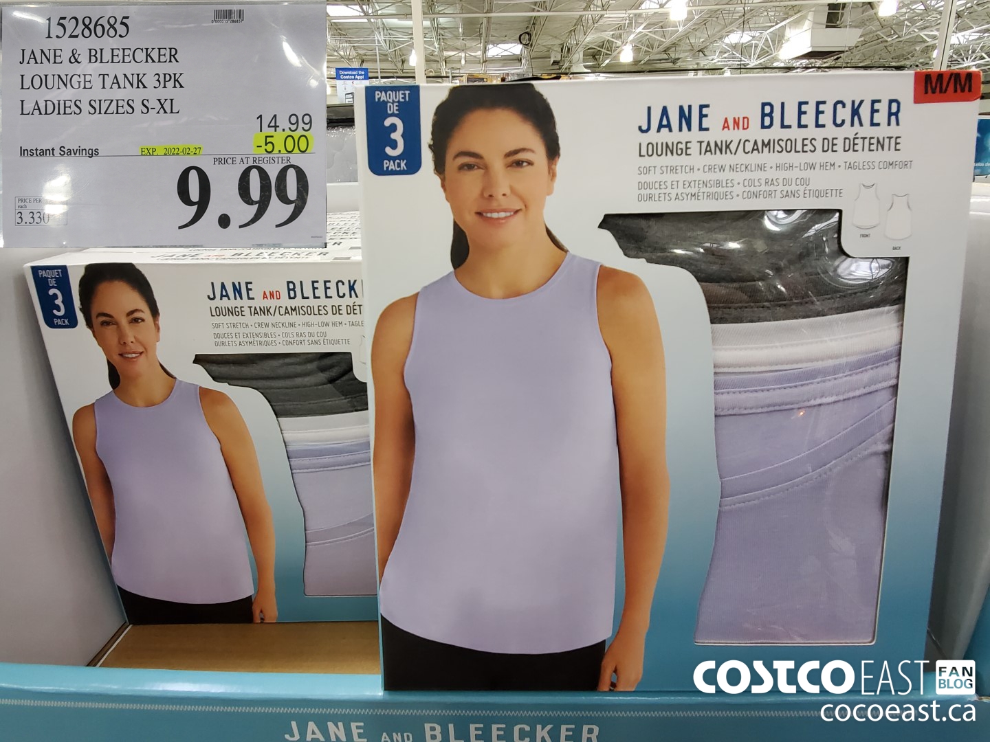 1528685 JANE & BLEECKER LOUNGE TANK 3PK LADIES SIZES S-XL ($5.00 INSTANT SAVINGS EXPIRES ON 2022-02-27) $9.99