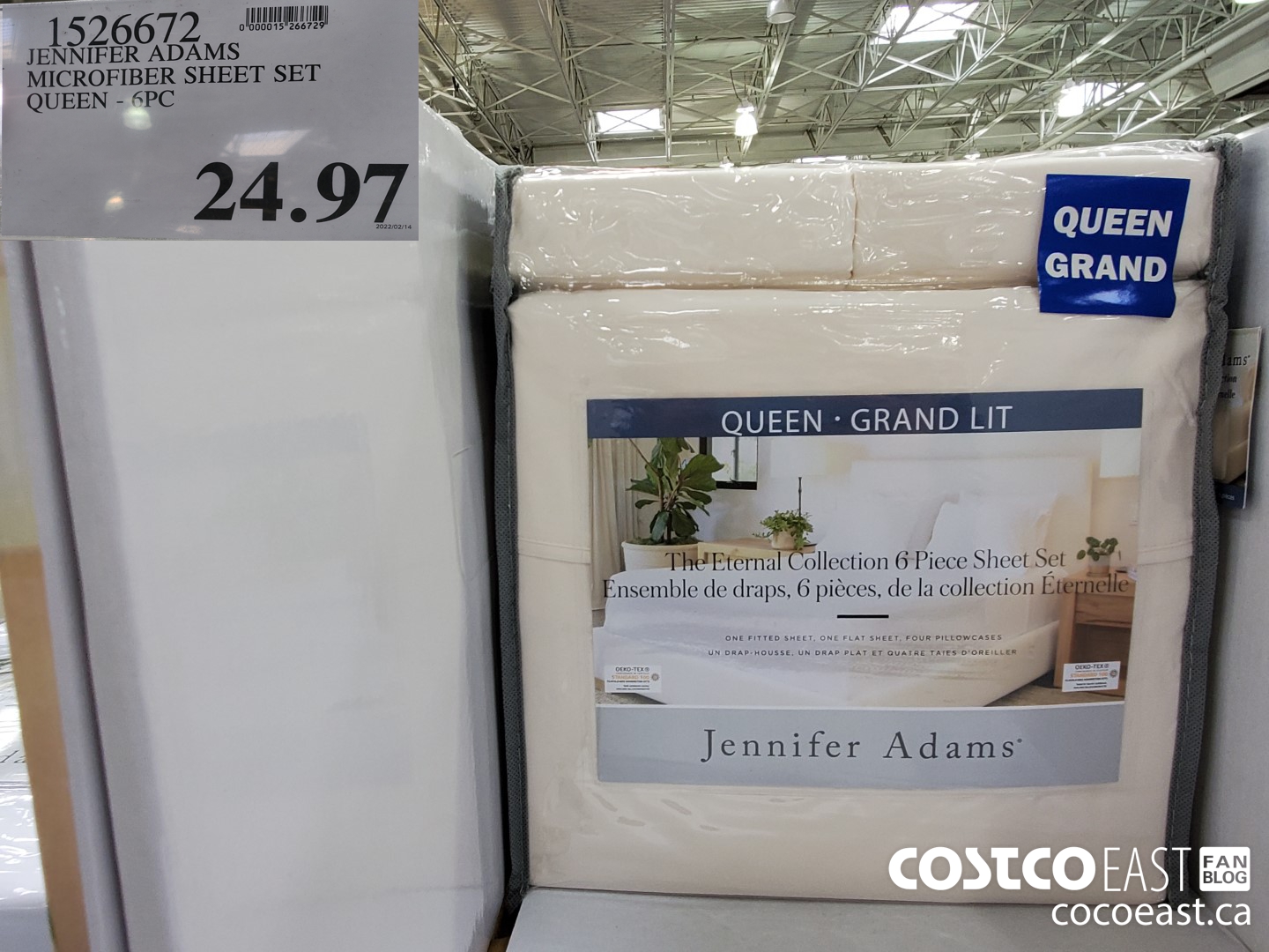 1526672 JENNIFER ADAMS MICROFIBER SHIRT SET QUEEN - 6PC $24.97