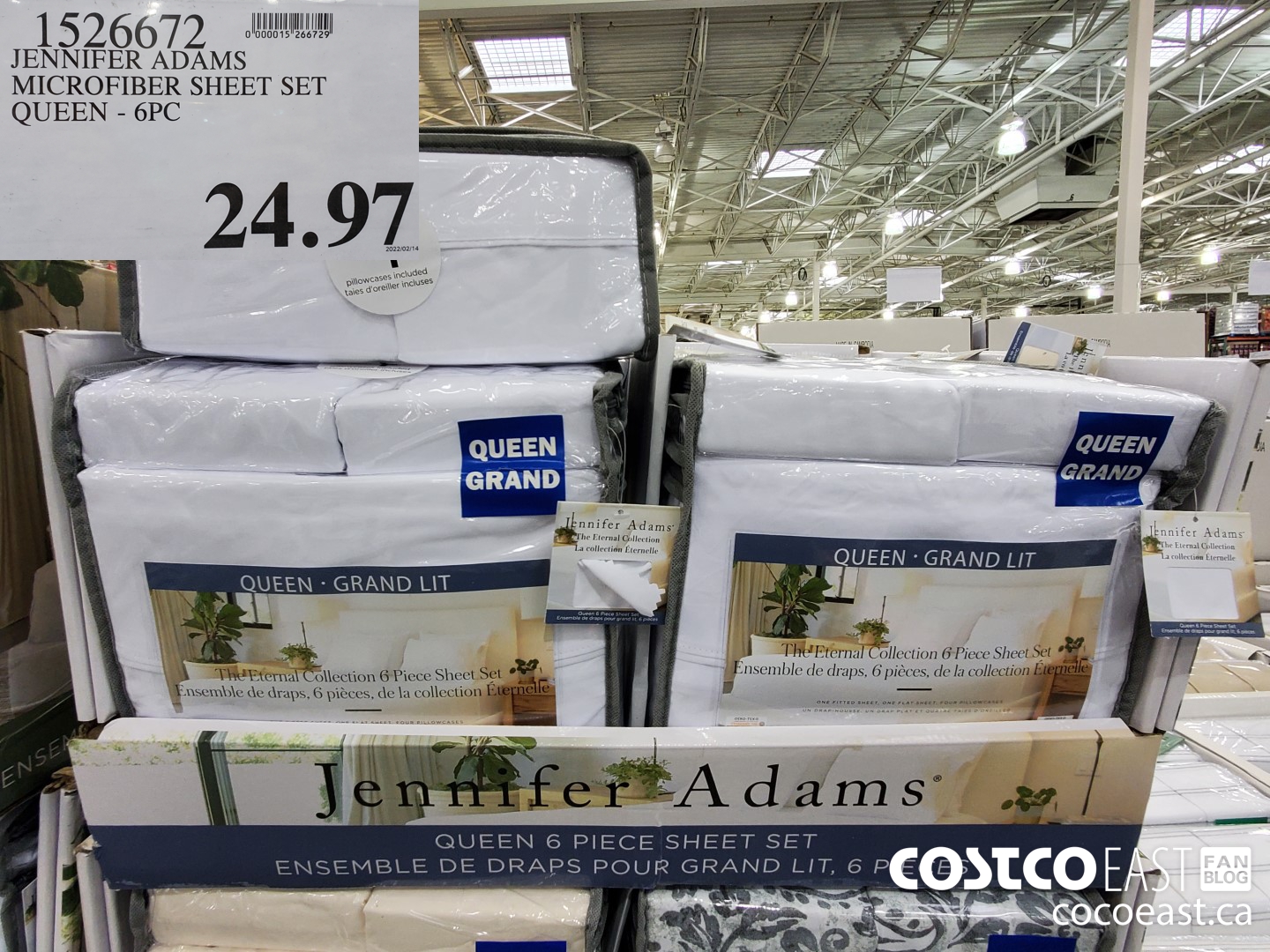 1526672 JENNIFER ADAMS MICROFIBER SHIRT SET QUEEN - 6PC $24.97