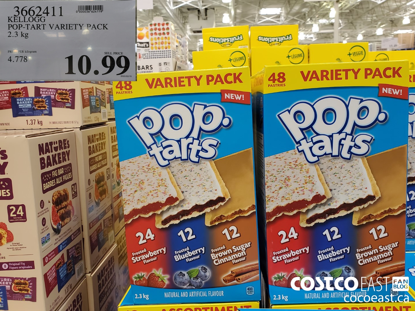 3662411 KELLOGG POP-TART VARIETY PACK 2.3 kg $10.99
