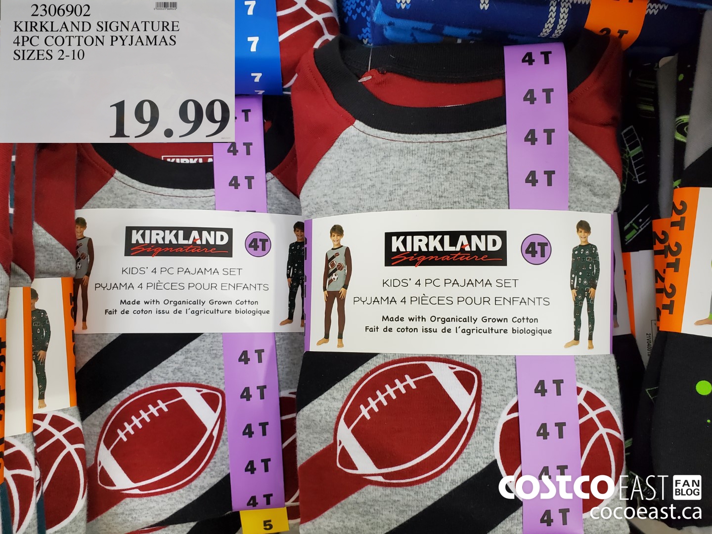 2306902 KIRKLAND SIGNATURE 4PC COTTON PYJAMAS SIZES 2-10 $19.99