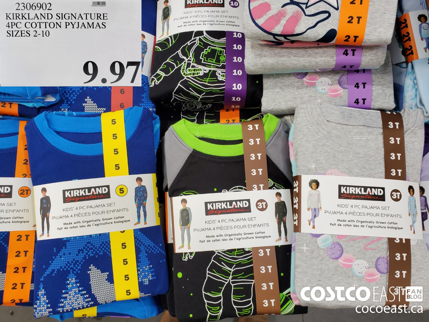 2306902 KIRKLAND SIGNATURE 4PC COTTON PYJAMAS SIZES 2-10 $9.97