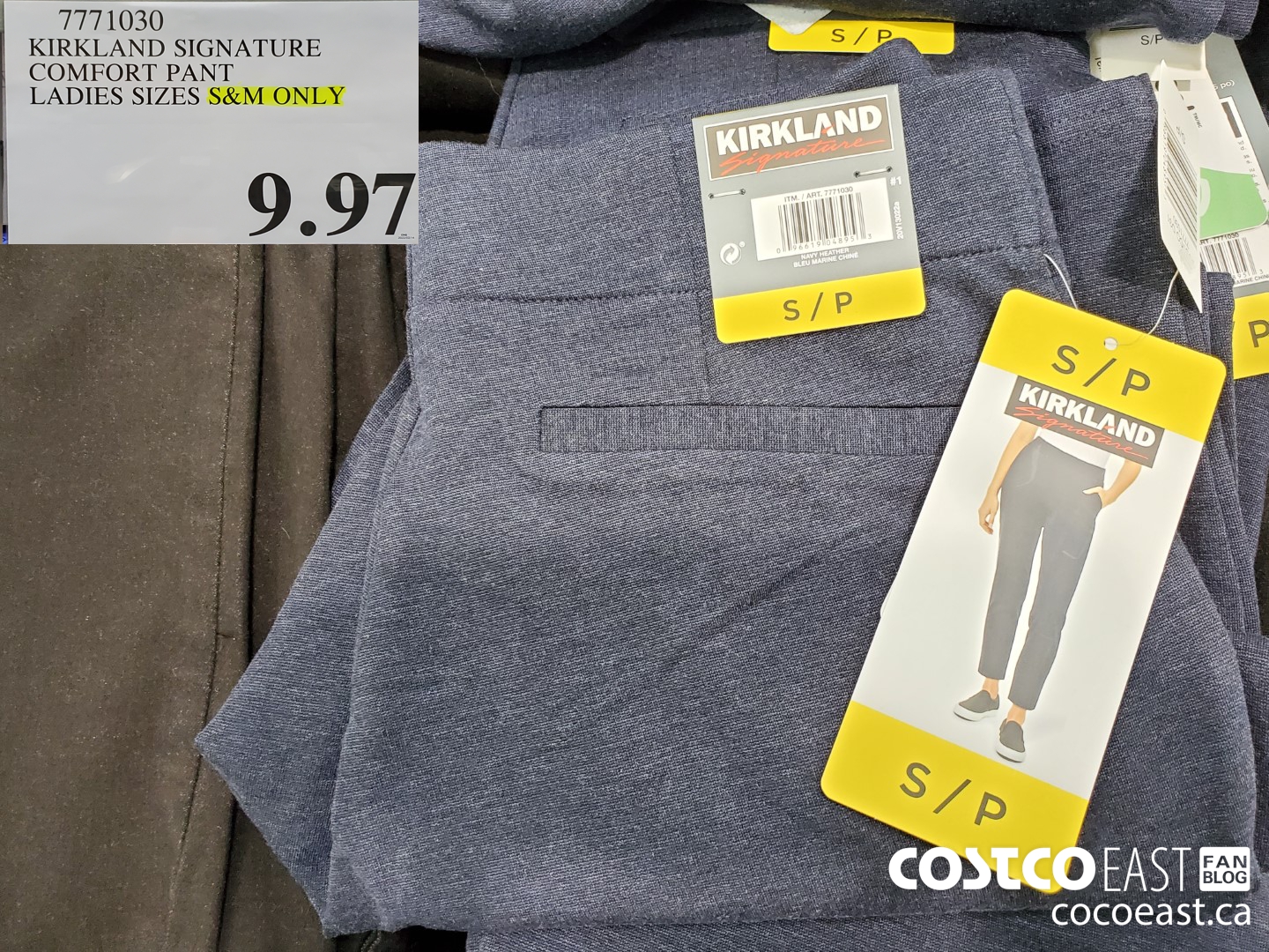 7771030 KIRKLAND SIGNATURE COMFORT PANT LADIES SIZES S&M ONLY $9.97