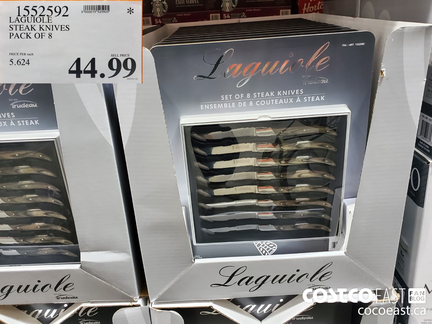 1552592 LAGUIOLE STEAK KNIVES PACK OF 8 $44.99
