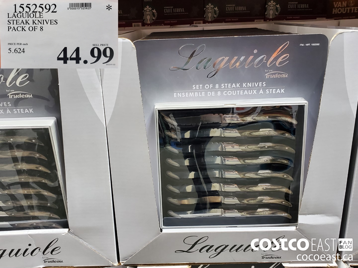 1552592 LAGUIOLE STEAK KNIVES PACK OF 8 $44.99