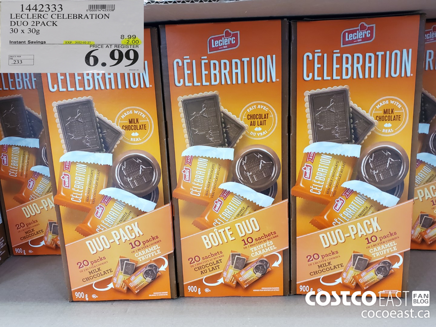 1442333 LECLERC CELEBRATION DUO 2PACK 30 X 30G ($2.00 INSTANT SAVINGS EXPIRES ON 2022-02-27) $6.99