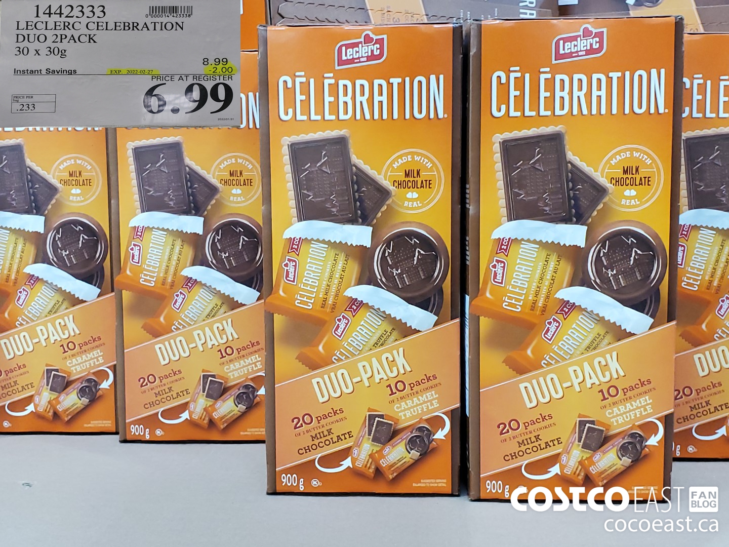 1442333 LECLERC CELEBRATION DUO 2PACK 30 X 30G ($2.00 INSTANT SAVINGS EXPIRES ON 2022-02-27) $6.99