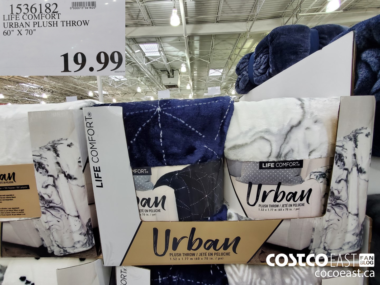 1536182 LIFE COMFORT URBAN PLUSH THROW 60