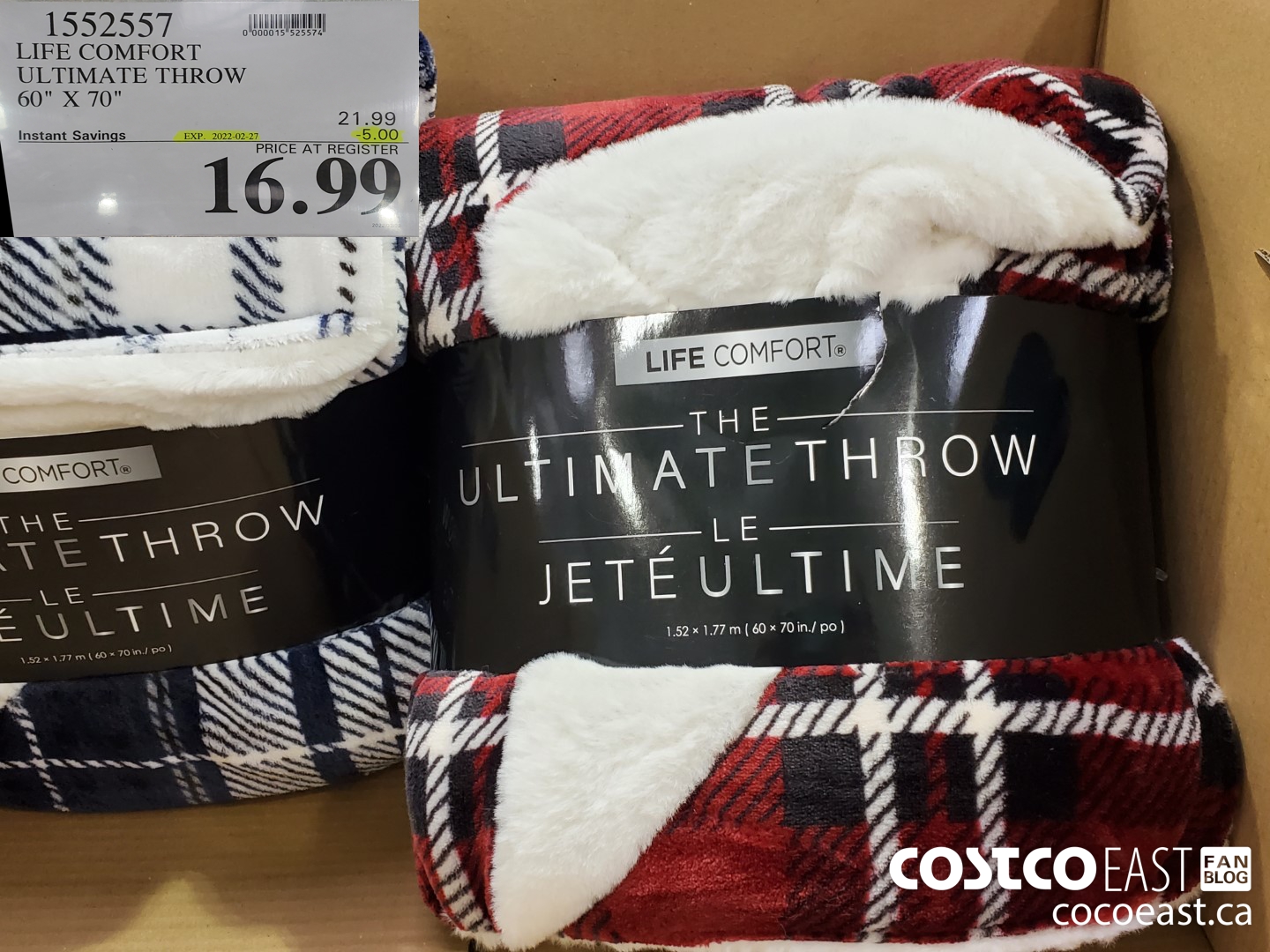 1552557 LIVE COMFORT ULTIMATE THROW 60