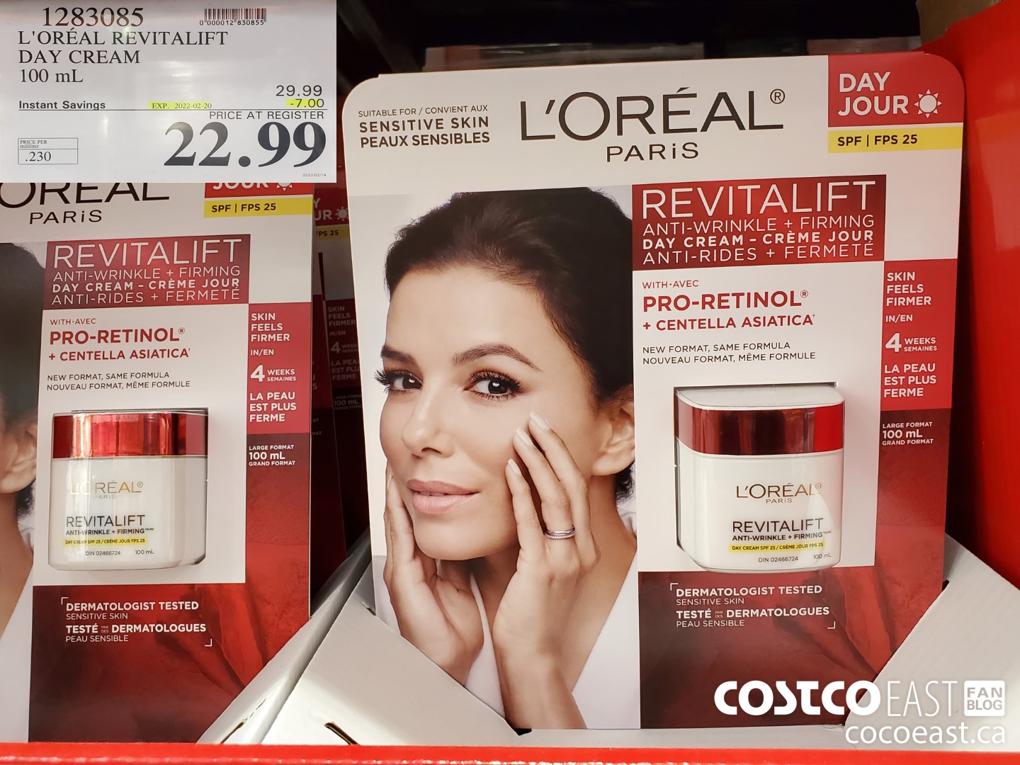1283085 L'OREAL REVITALIFT DAY CREAM 100 mL ($7.00 INSTANT SAVINGS EXPIRES ON 2022-02-20) $22.99