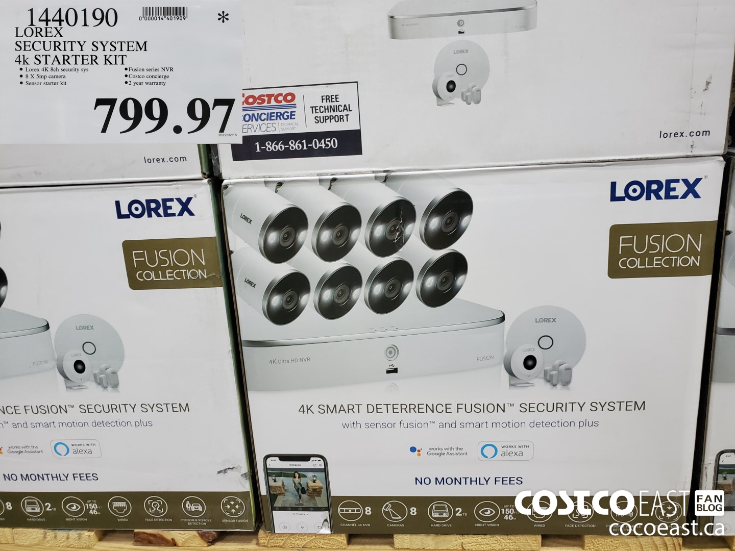 1440190 LOREX SECURITY SYSTEM 4k STARTER KIT $799.97