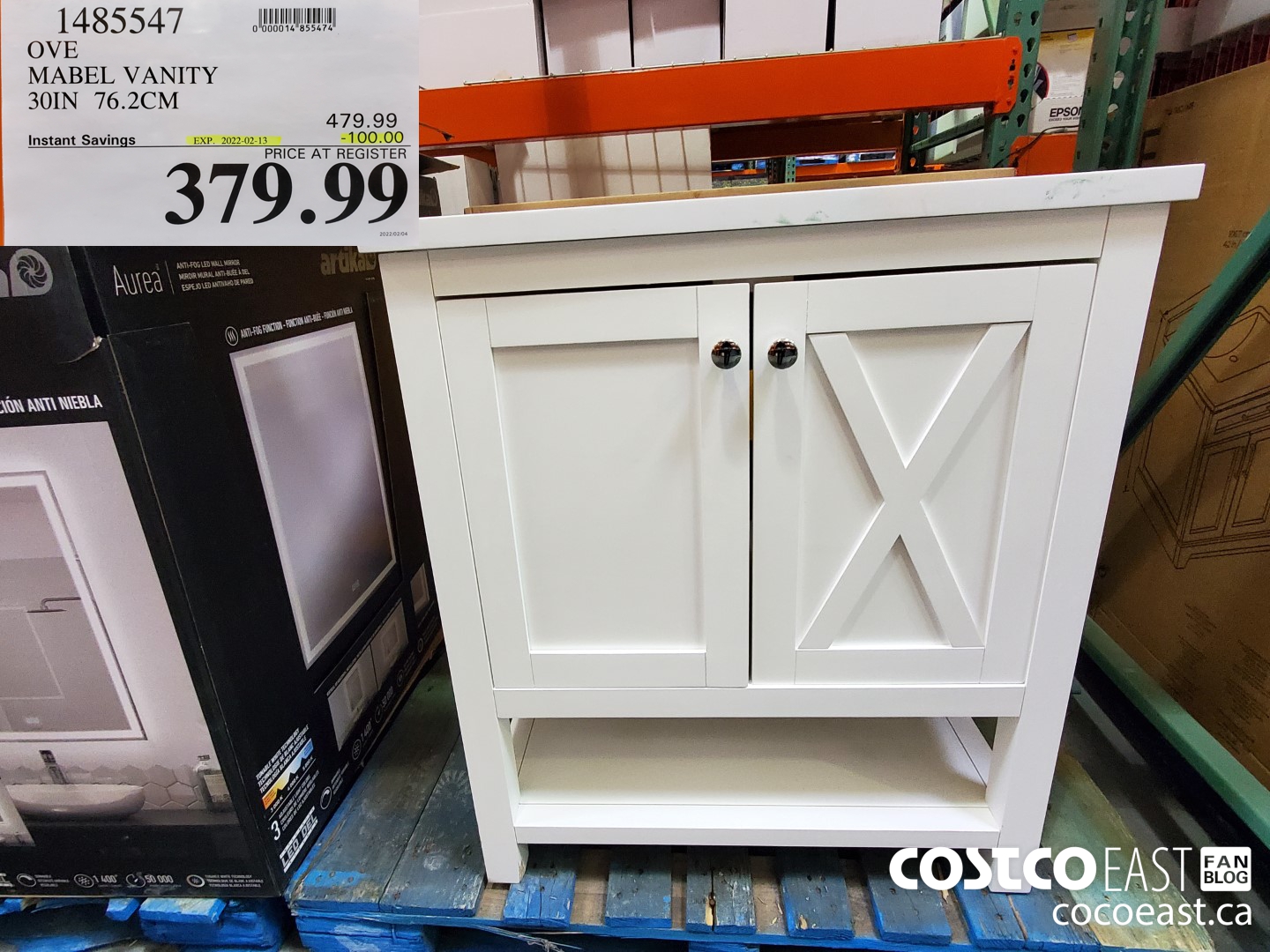 1485547 MABEL VANITY 30IN 76.2CM ($100.00 INSTANT SAVINGS EXPIRES ON 2022-02-13) $379.99