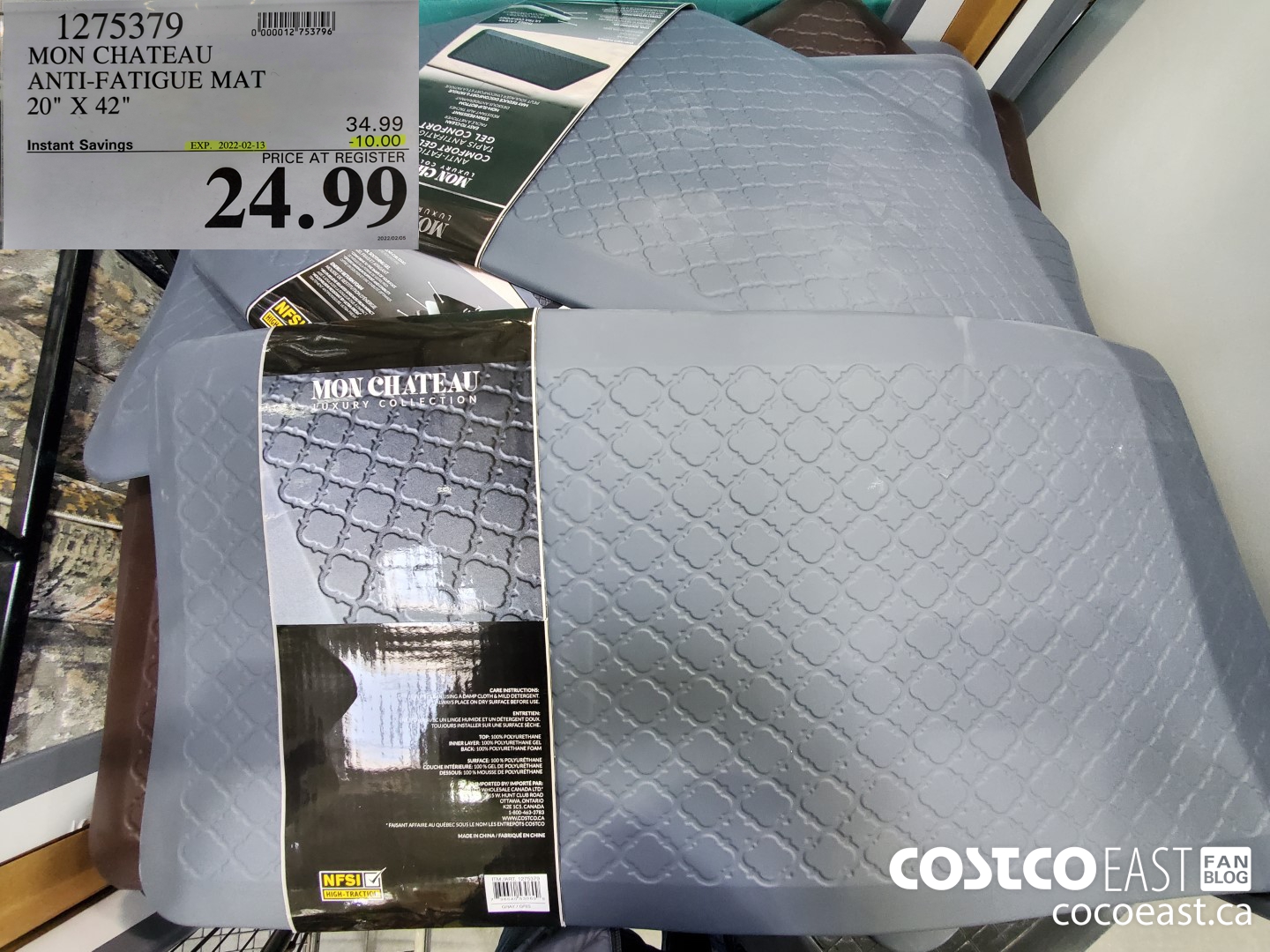 1275379 MON CHATEAU ANTI-FATIGUE MAT 20