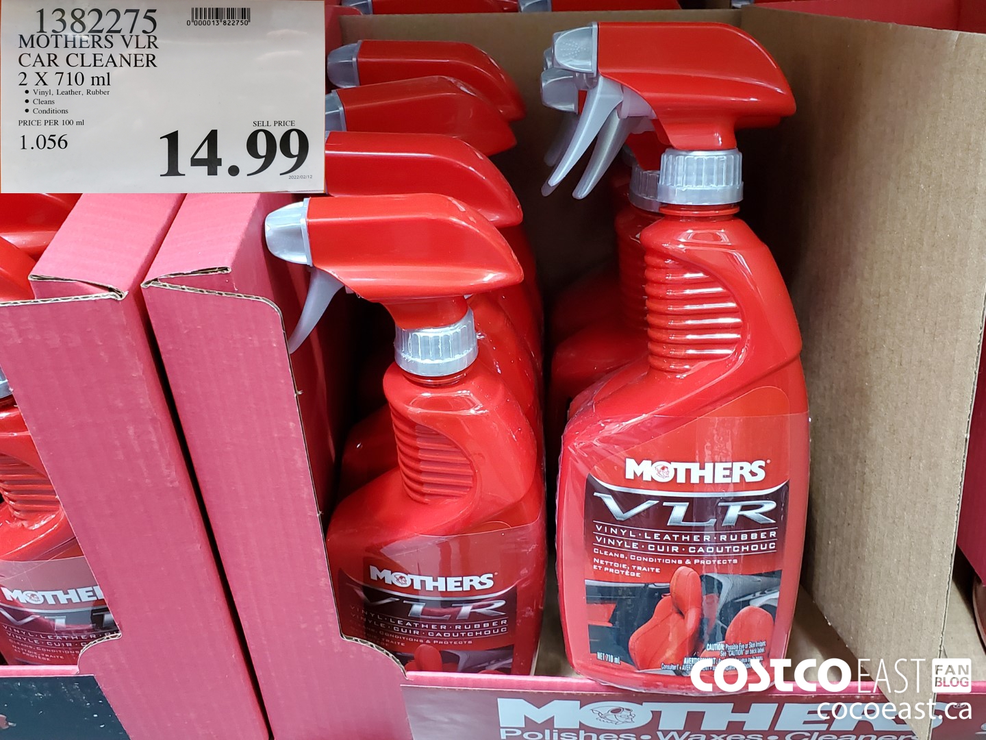 1382275 MOTHERS VLR CAR CLEANER 2 X 710 ML $14.99