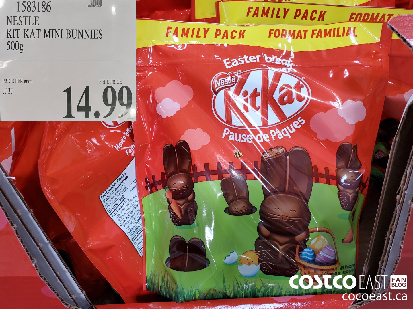 1583186 NESTLE KIT KAT MINI BUNNIES 500g $14.99