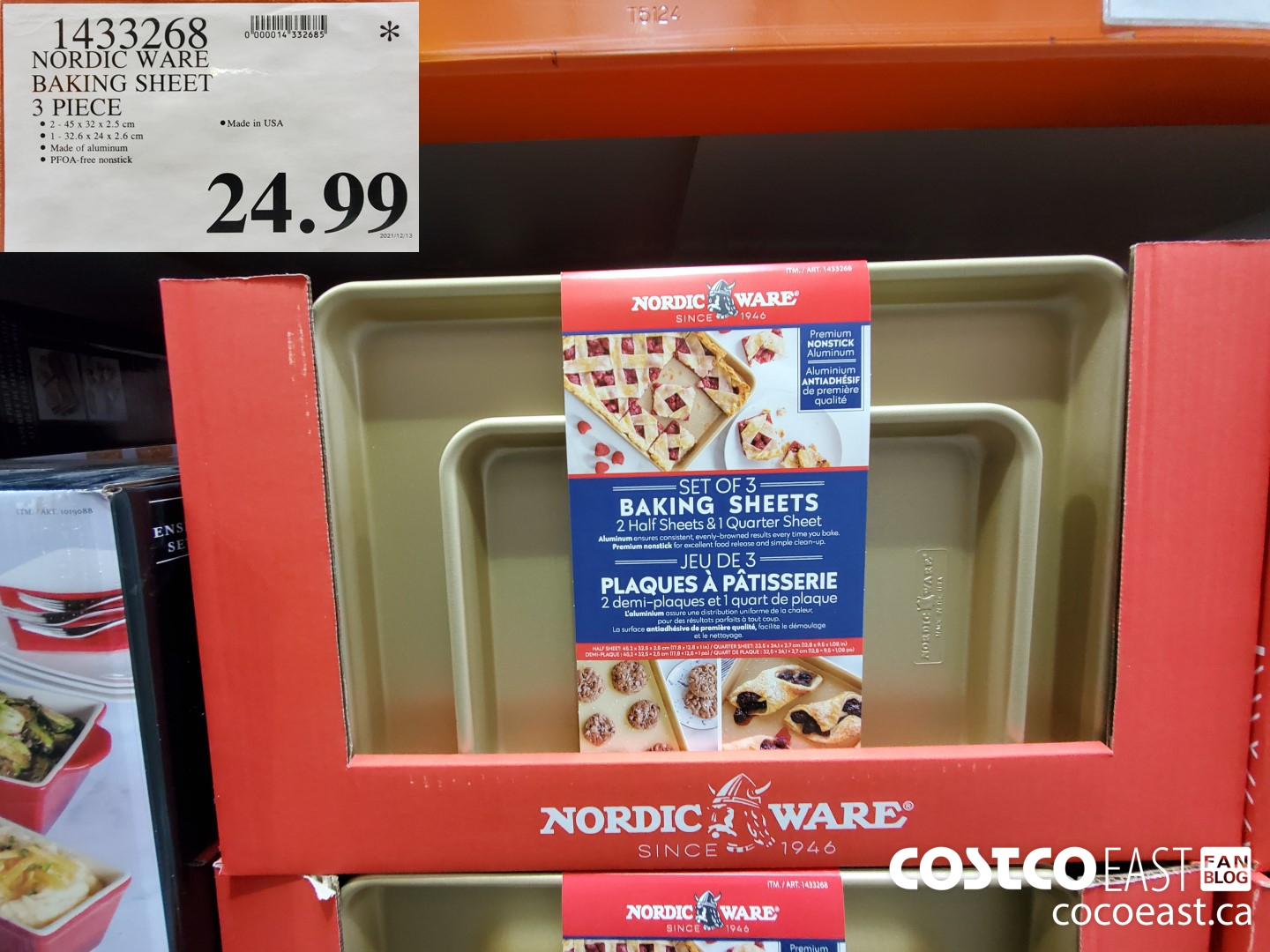 1433268 NORDIC WARE BAKING SHEET 3 PIECE $24.99