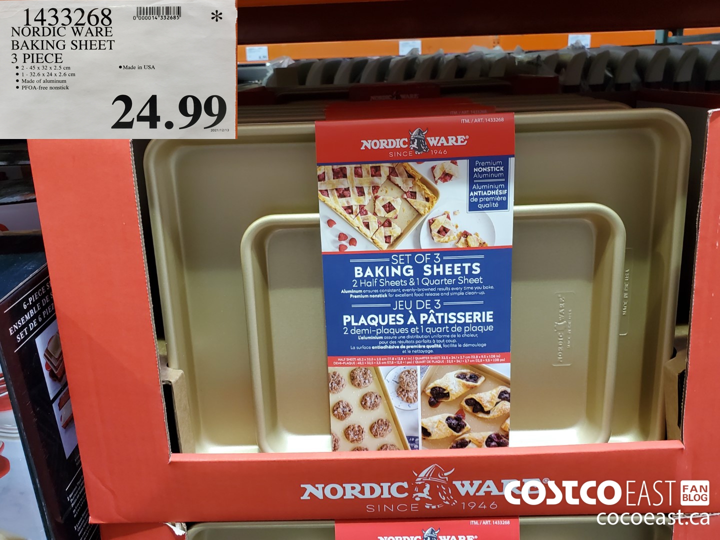 1433268 NORDIC WARE BAKING SHEET 3 PIECE $24.99