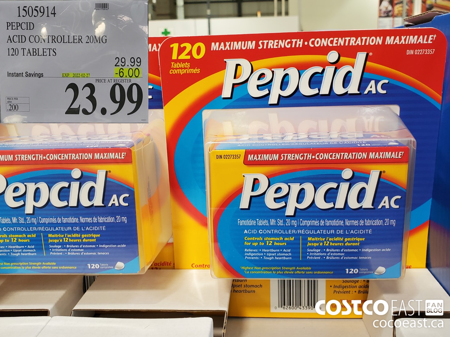 1505914 PEPCID ACID CONTROLLER 20MG 120 TABLETS ($6.00 INSTANT SAVINGS EXPIRES ON 2022-02-27) $23.99