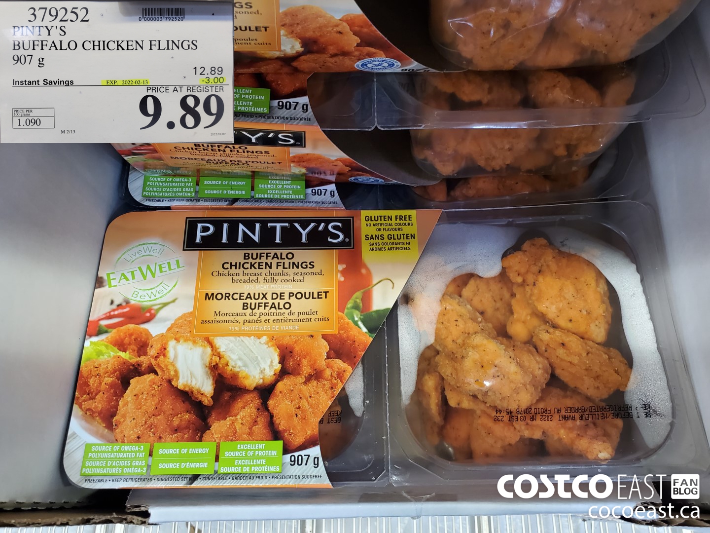 379252 PINTY'S BUFFALO CHICKEN FLINGS GLUTEN FREE 907 g ($3.00 INSTANT SAVINGS EXPIRES ON 2022-02-13) $9.89