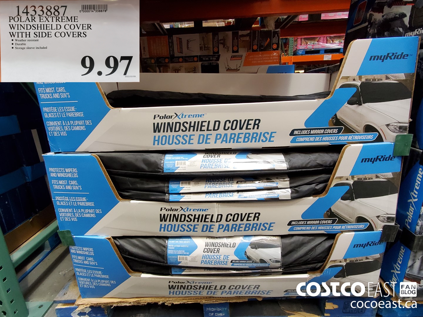1433227 POLAR EXTREME WINDSHIELD COVER WITH SIDE COVERS $9.97