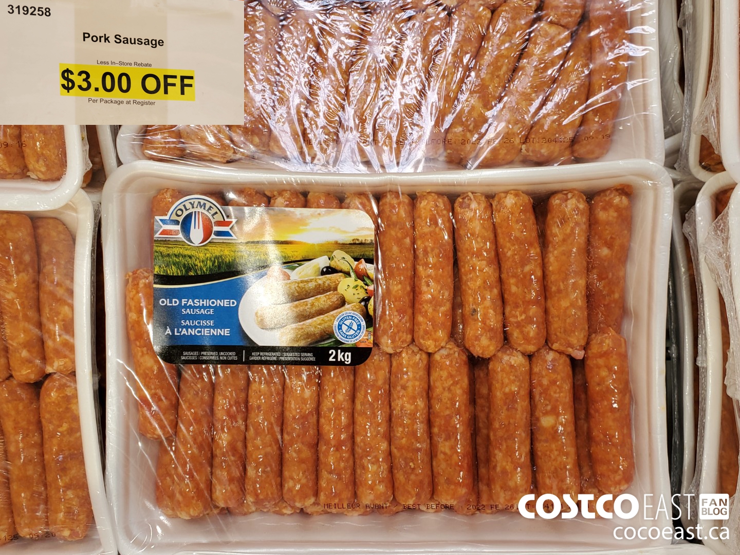 319258 PORK SAUSAGE ($2.50 INSTANT SAVINGS)