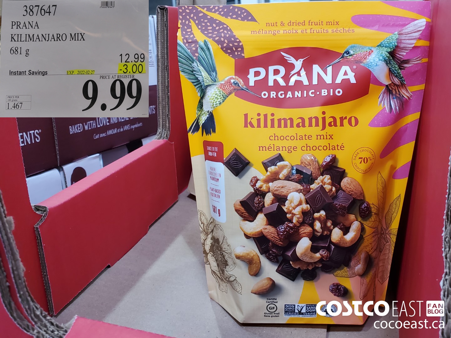 387647 PRANA KILIMANJARO MIX 681 G ($3.00 INSTANT SAVINGS EXPIRES ON 2022-02-27) $9.99