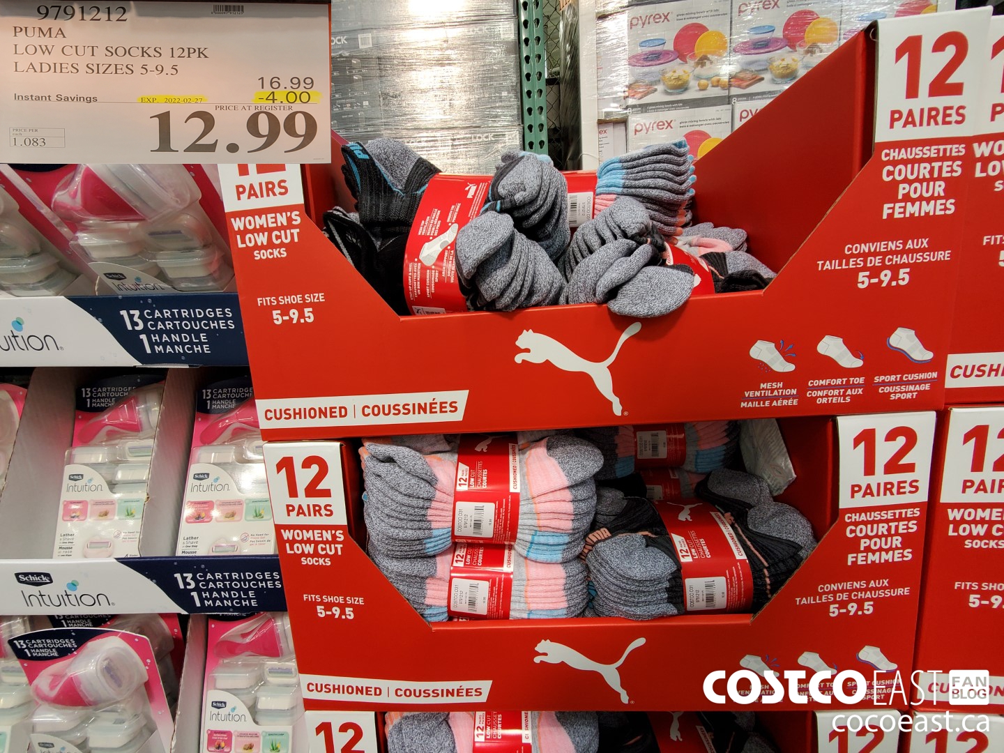 9791212 PUMA LOW CUT SOCKS 12PK LADIES SIZES 5-9.5 ($4.00 INSTANT SAVINGS EXPIRES ON 2022-02-27) $12.99