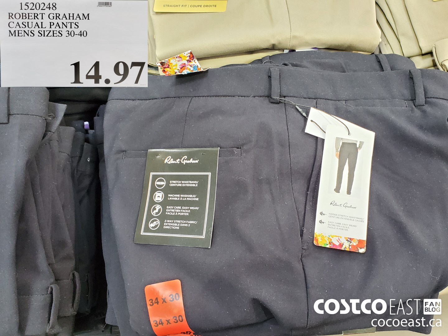 1520248 ROBERT GRAHAM CASUAL PANTS MENS SIZES 30-40 $14.97