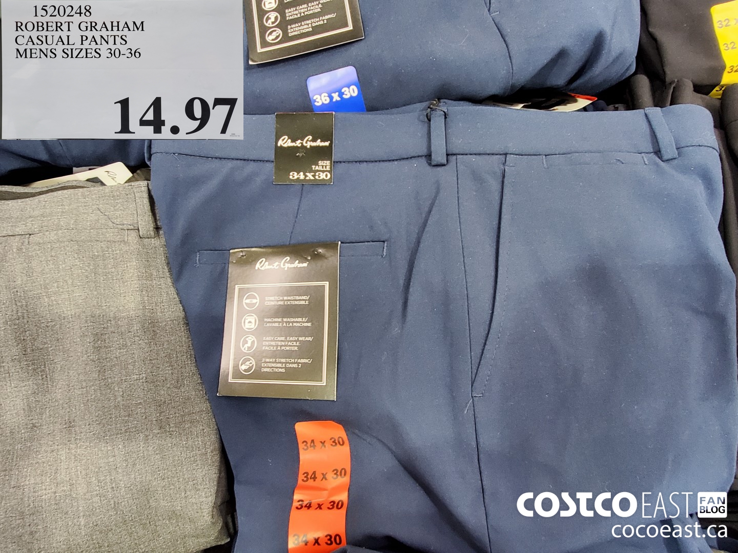 1520248 ROBERT GRAHAM CASUAL PANTS MENS SIZES 30-40 $14.97