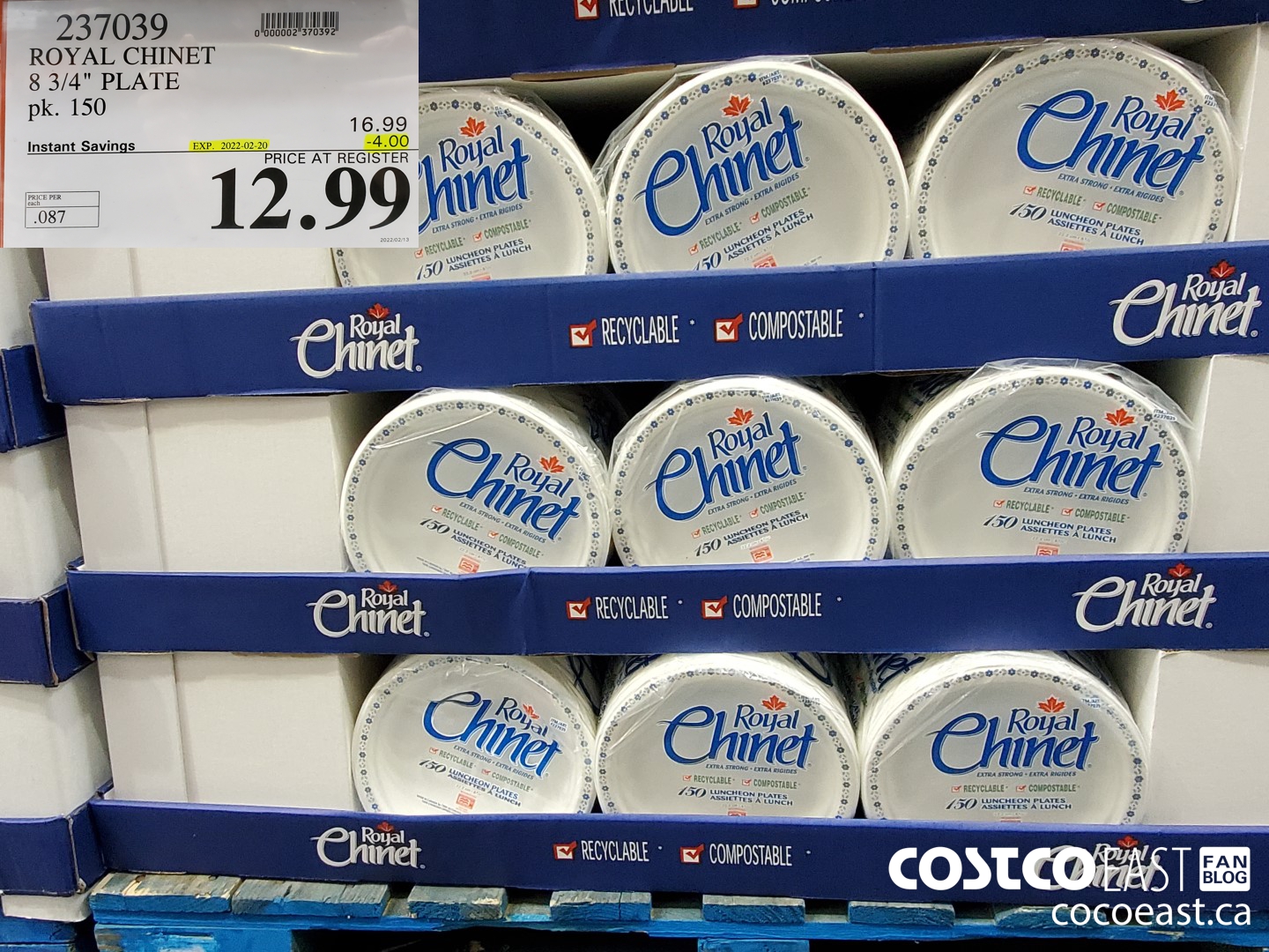 237039 ROYAL CHINET 8 3/4