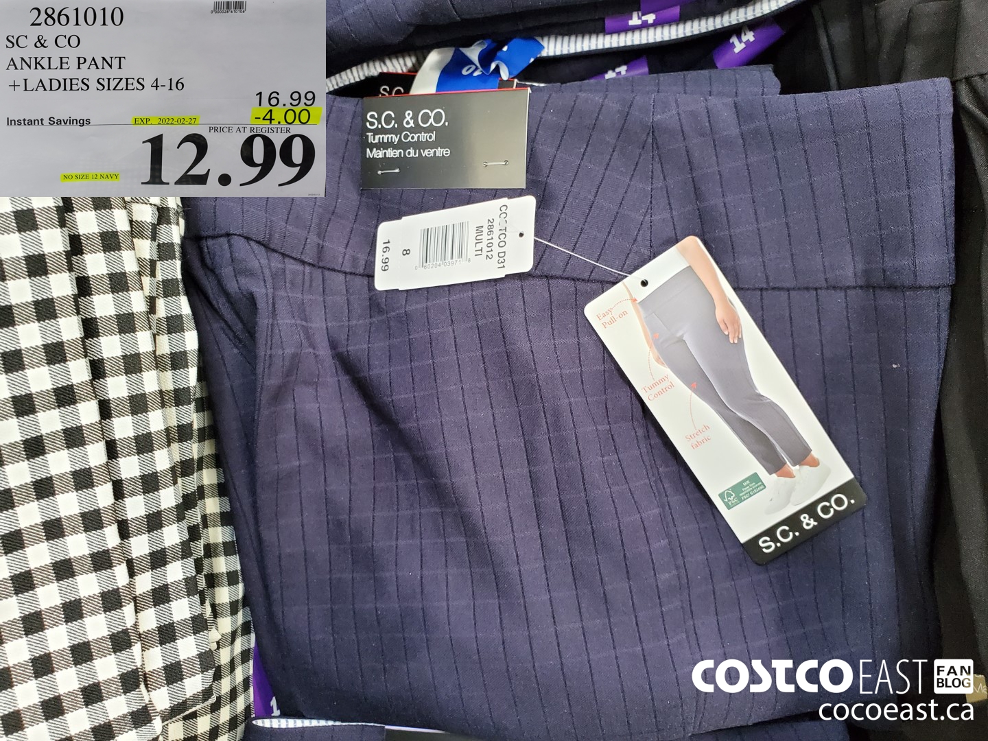 2861010 SC & CO ANKLE PANT +LADIES SIZES 4-16 ($4.00 INSTANT SAVINGS EXPIRES ON 2022-02-27) $12.99