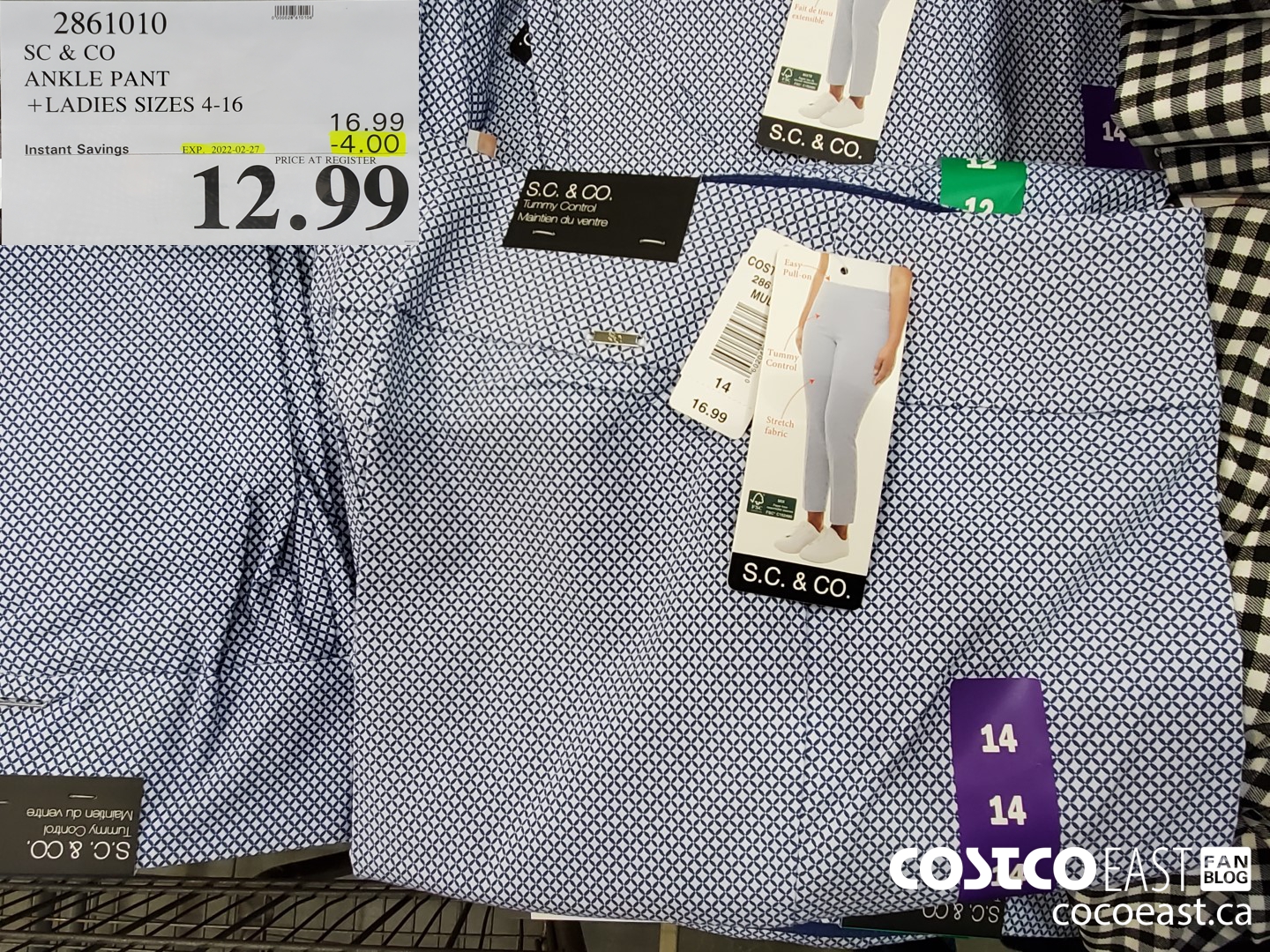 2861010 SC & CO ANKLE PANT +LADIES SIZES 4-16 ($4.00 INSTANT SAVINGS EXPIRES ON 2022-02-27) $12.99