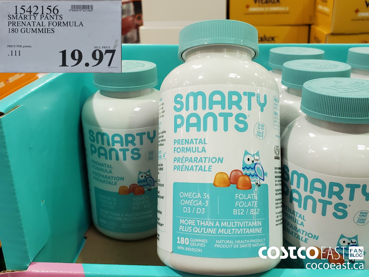 1542156 SMARTY PANTS PRENATAL FORMULA 180 GUMMIES $19.97