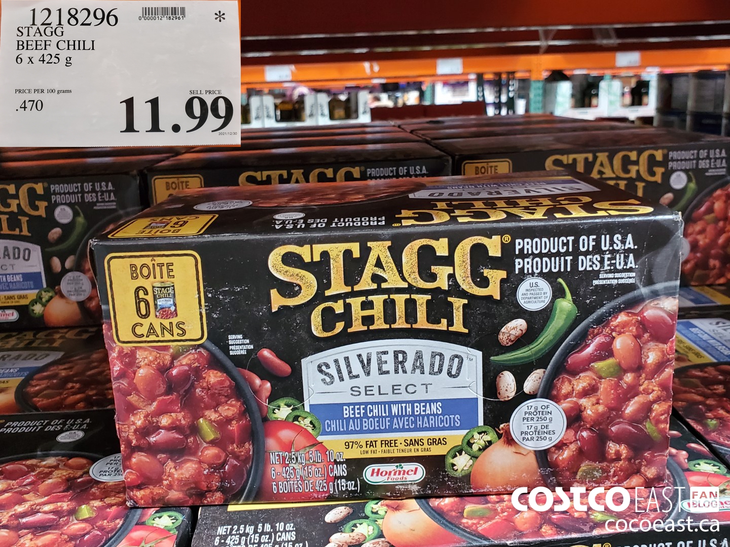 1218296 STAGG CHILI SILVERADO SELECT 6 x 425 g $11.99