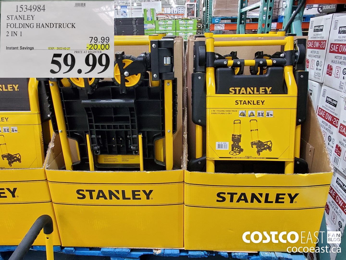 1534984 STANLEY FOLDING HANDTRUCK 2 IN 1 ($20.00 INSTANT SAVINGS EXPIRES ON 2022-02-27) $59.99
