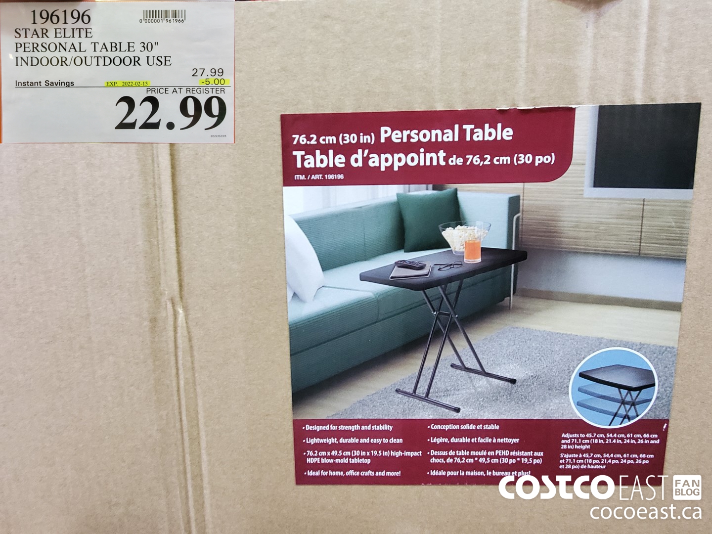 196196 STAR ELITE PERSONAL TABLE 30