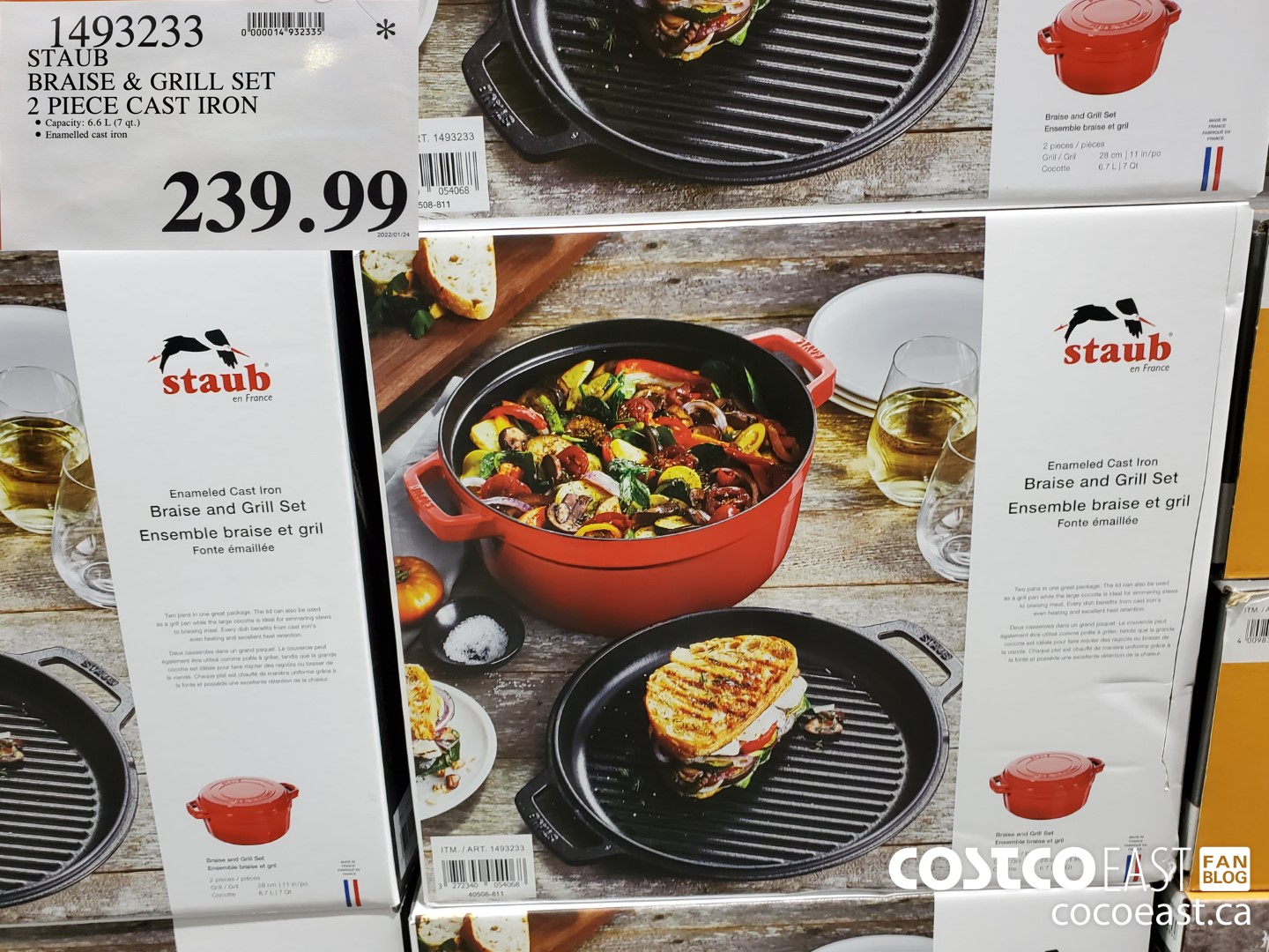 1493233 STAUB BRAISE & GRILL SET 2 PIECE CAST IRON $239.99