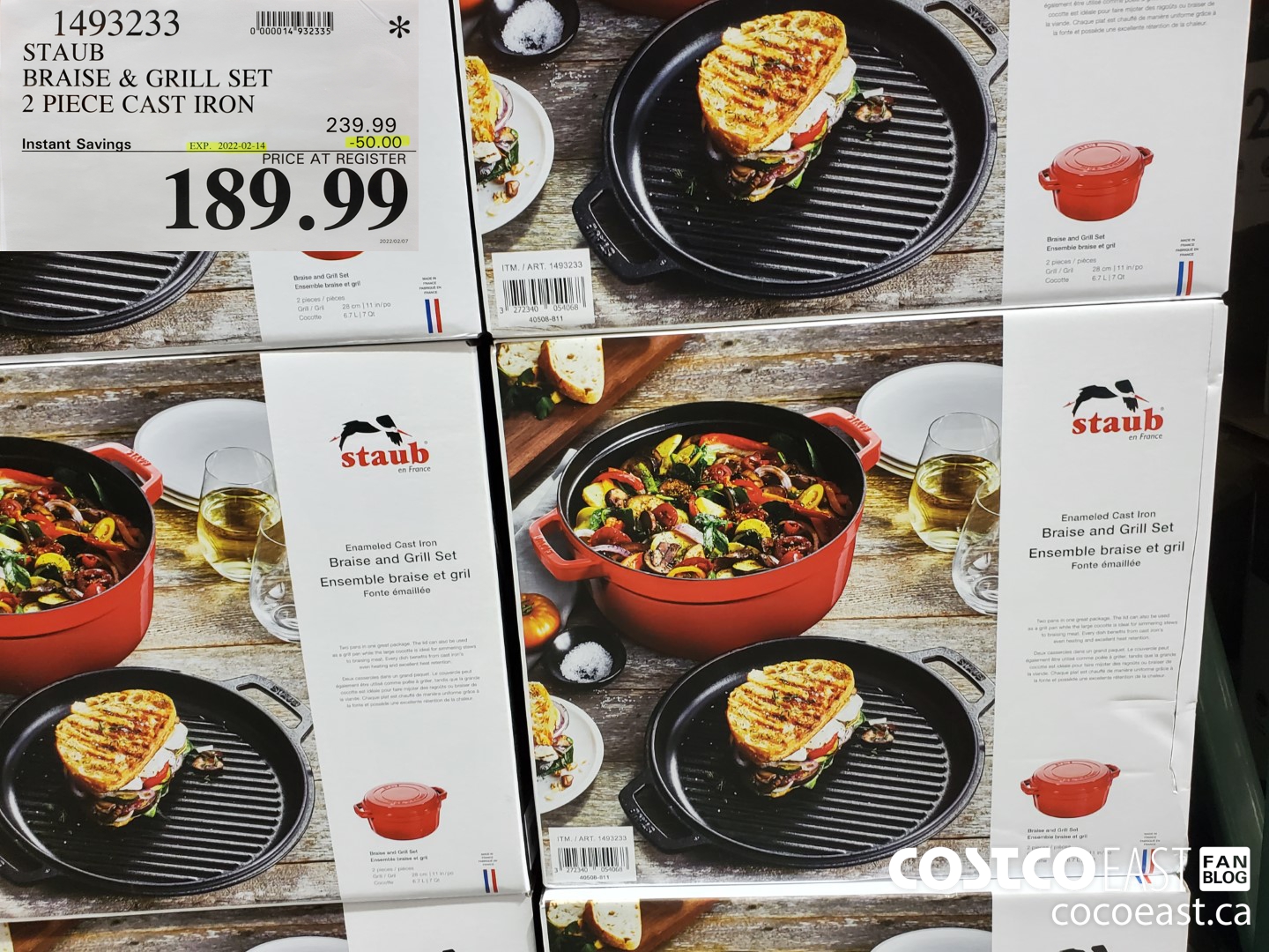 1493233 STAUB BRAISE & GRILL SET 2 PIECE CAST IRON ($50.00 INSTANT SAVINGS EXPIRES ON 2022-02-14) $189.99