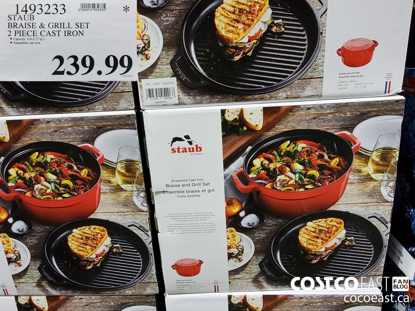 1493233 STAUB BRAISE & GRILL SET 2 PIECE CAST IRON $239.99