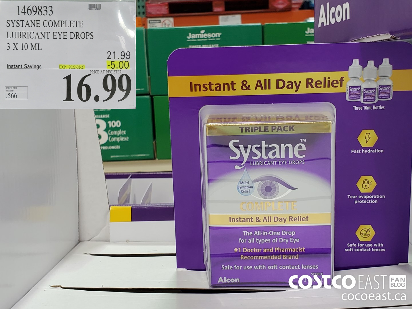 1469833 SYSTANE COMPLETE LUBRICANT EYE DROPS 3 X 10ML ($5.00 INSTANT SAVINGS EXPIRES ON 2022-02-27) $16.99