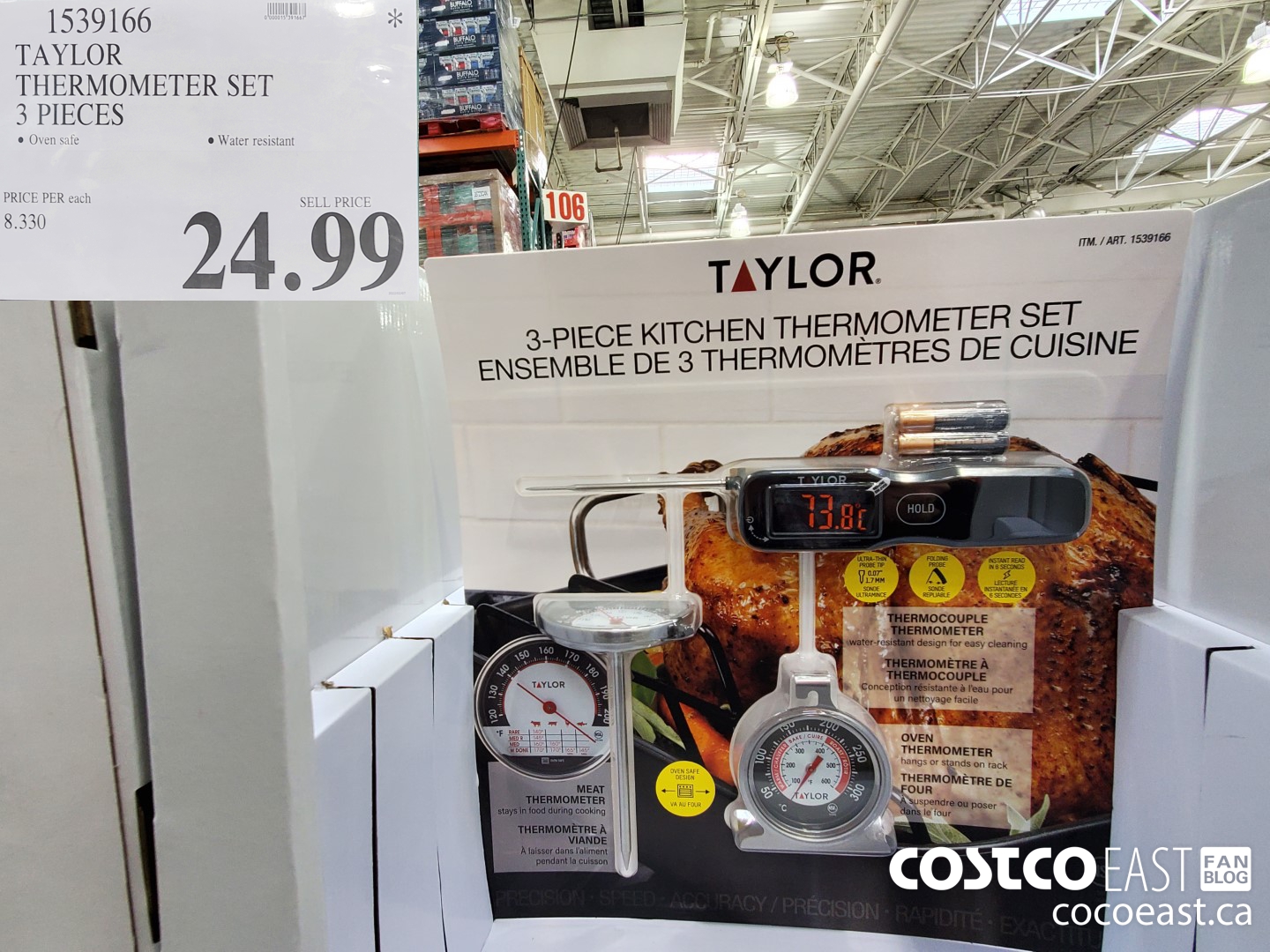 1539166 TAYLOR THERMOMETER SET 3 PIECES $24.99