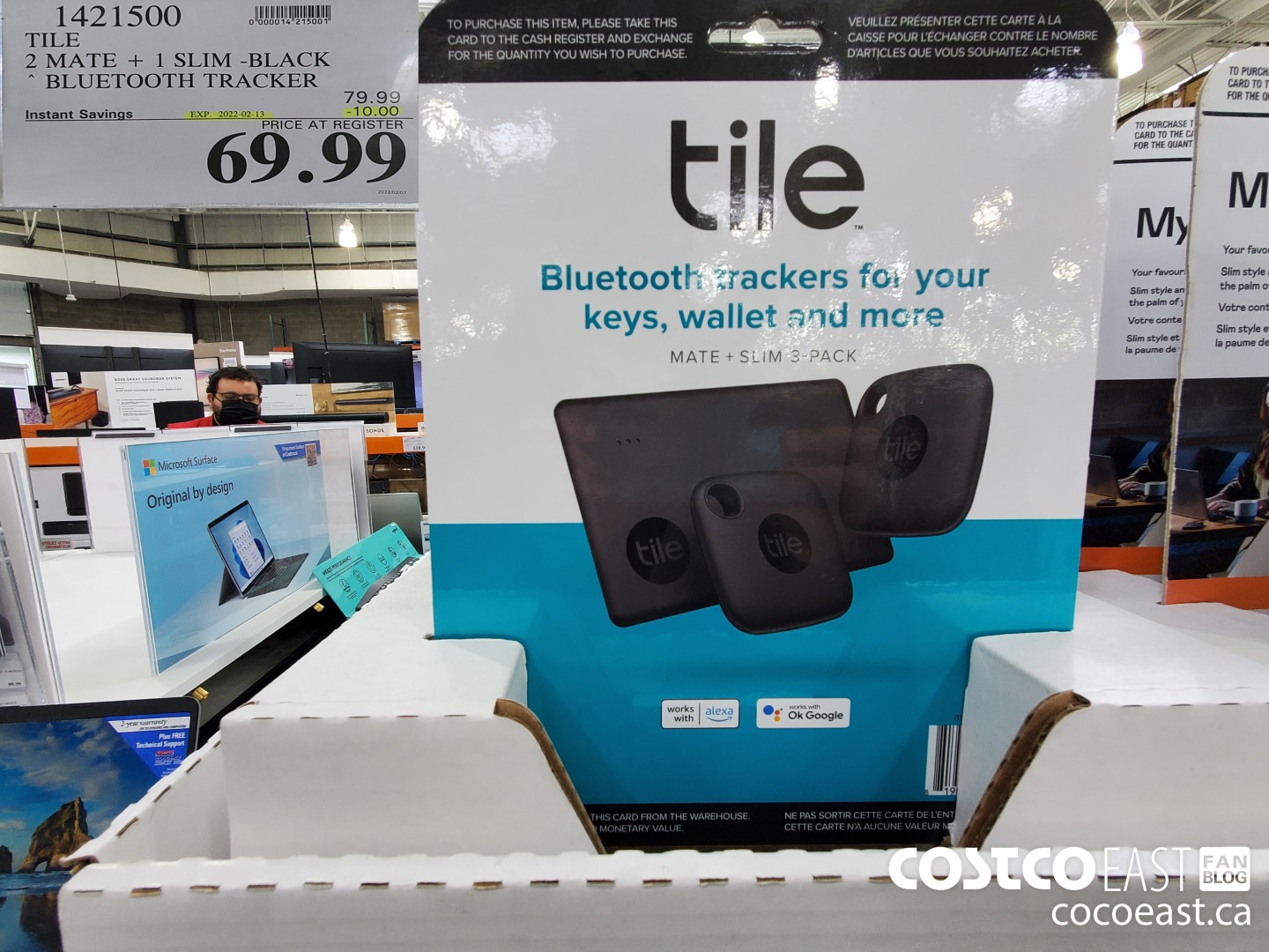 1421500 TILE 2 MATE + 1 SLIM -BLACK BLUETOOTH TRACKER ($10.00 INSTANT SAVINGS EXPIRES ON 2022-02-13) $69.99