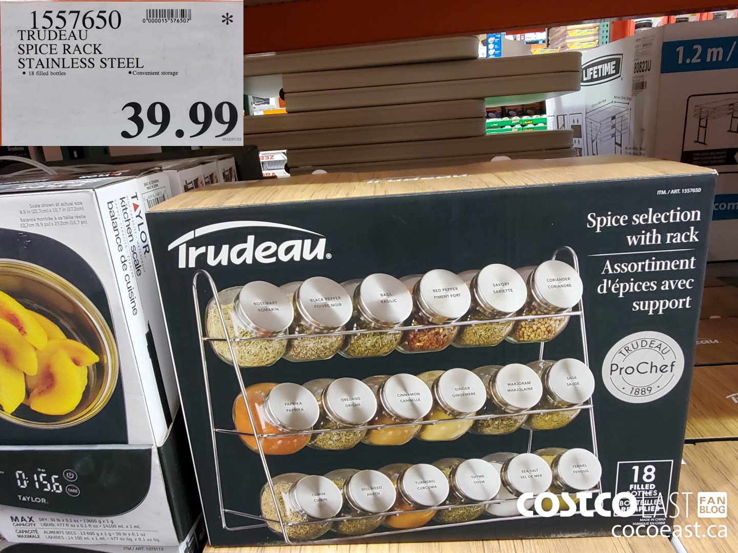 1557650 TRUDEAU SPICE RACK STAINLESS STEEL $39.99