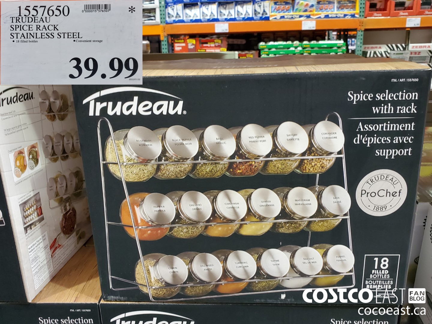 1557650 TRUDEAU SPICE RACK STAINLESS STEEL $39.99
