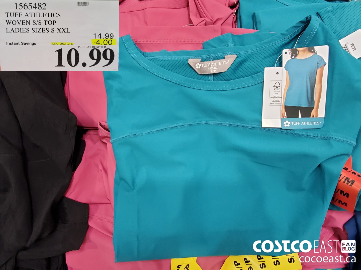 1565482 TUFF ATHLETICS WOVEN S/S TOP LADIES SIZES S-XXL ($4.00 INSTANT SAVINGS EXPIRES ON 2022-02-13) $10.99