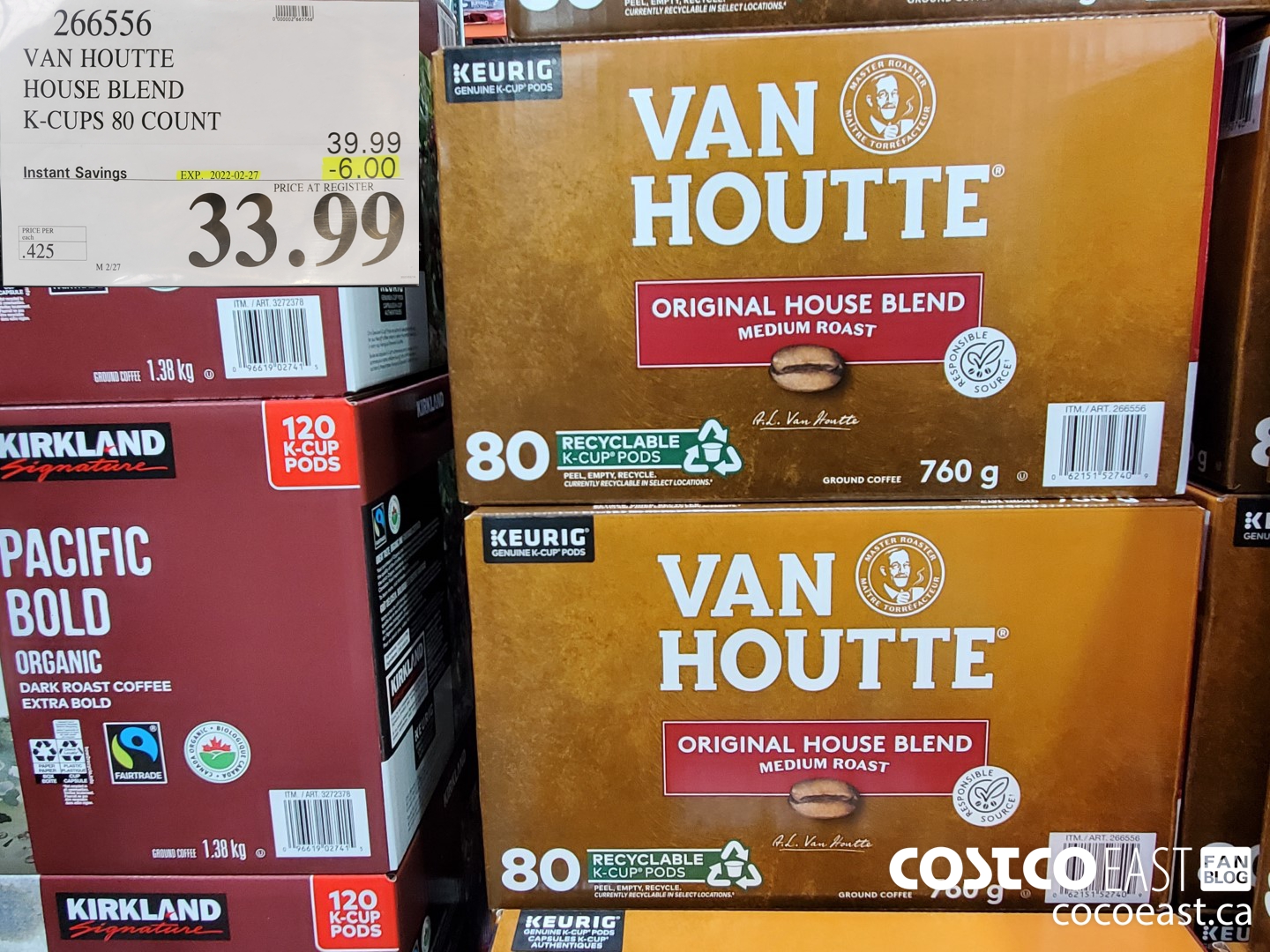 266556 VAN HOUTTE HOUSE BLEND K-CUPS 80 COUNT ($6.00 INSTANT SAVINGS EXPIRES ON 2022-02-27) $33.99