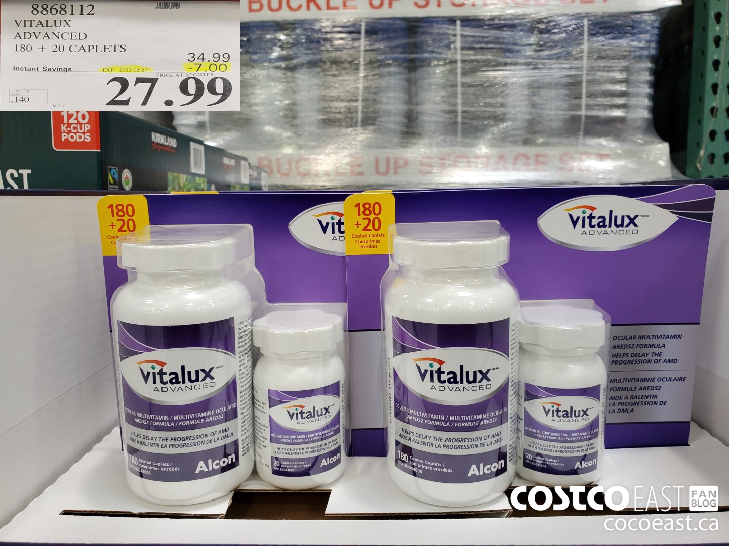 8868112 VITALUX ADVANCED 180 + 20 CAPLETS ($7.00 INSTANT SAVINGS EXPIRES ON 2022-02-27) $27.99