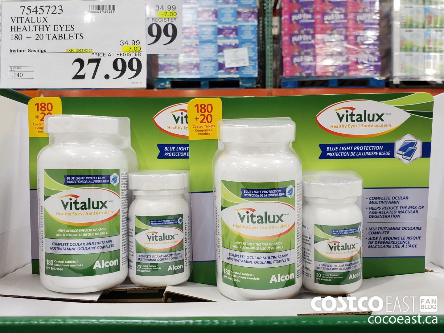 7545723 VITALUX HEALTHY EYES 180 + 20 TABLETS ($7.00 INSTANT SAVINGS EXPIRES ON 2022-02-27) $27.99