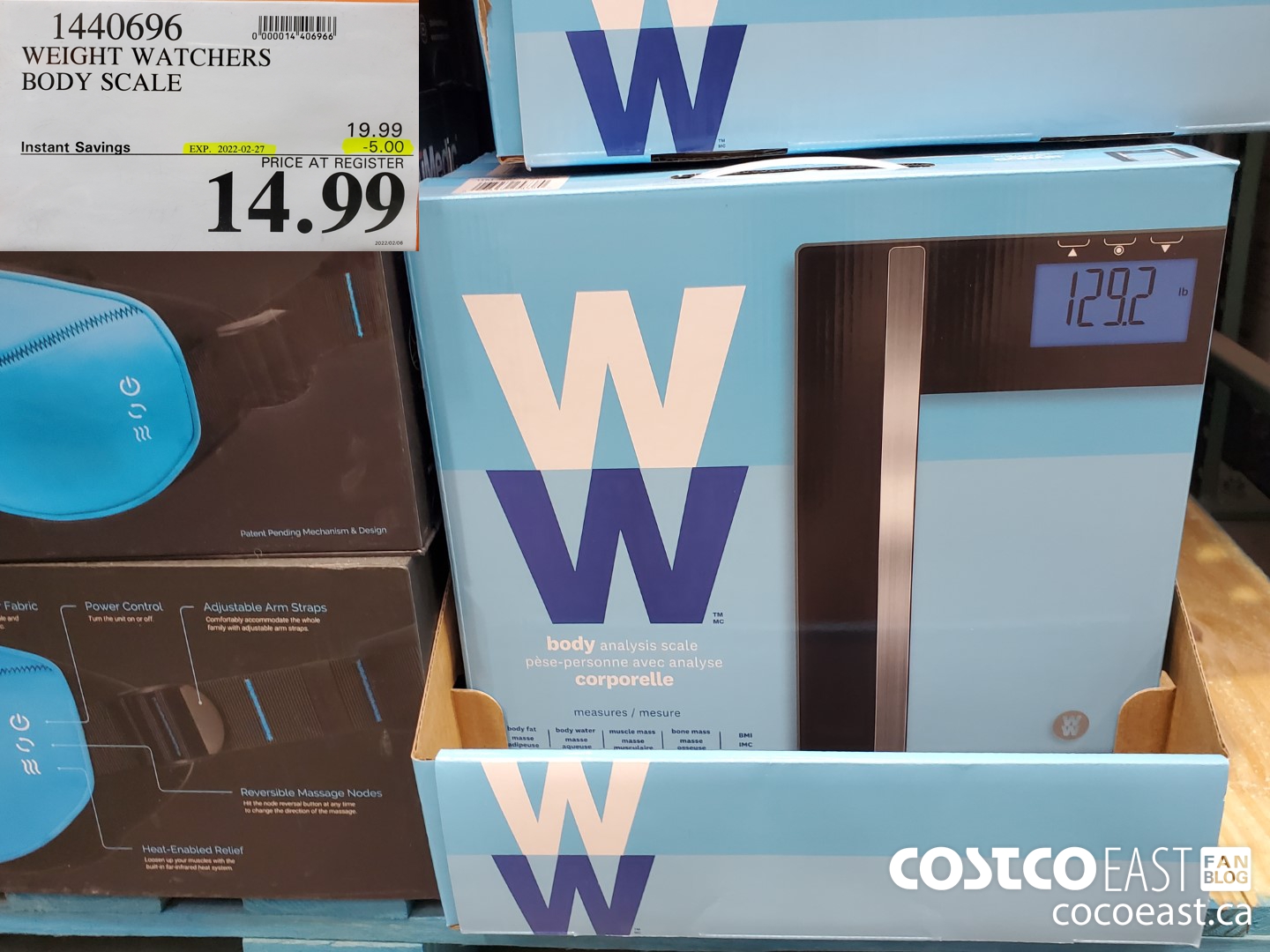 1440696 WEIGHT WATCHERS BODY SCALE ($5.00 INSTANT SAVINGS EXPIRES ON 2022-02-27) $14.99