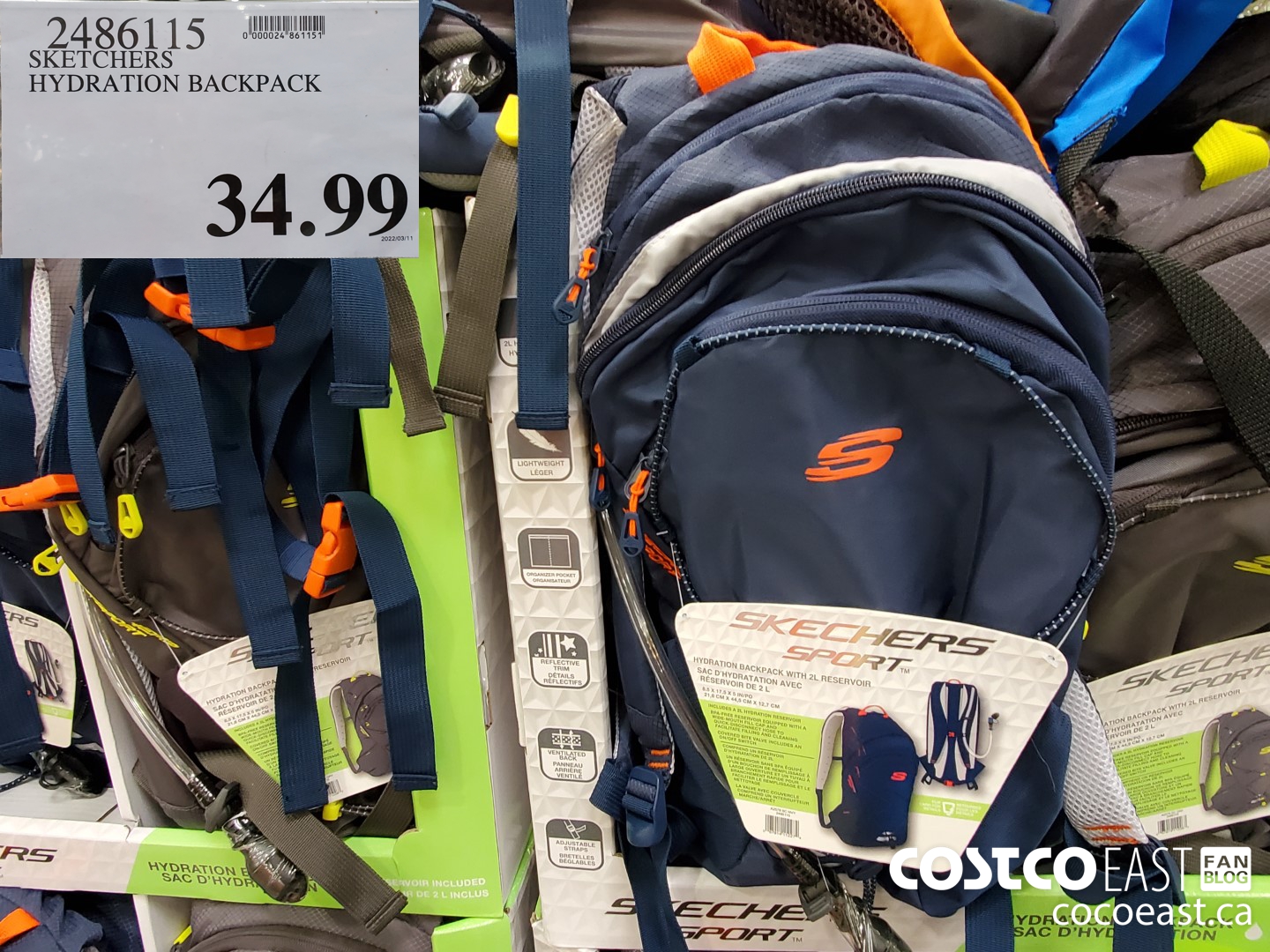 Costco water outlet backpack